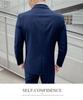 2022 Men's Solid Color Two-Button Suit & Trousers Set