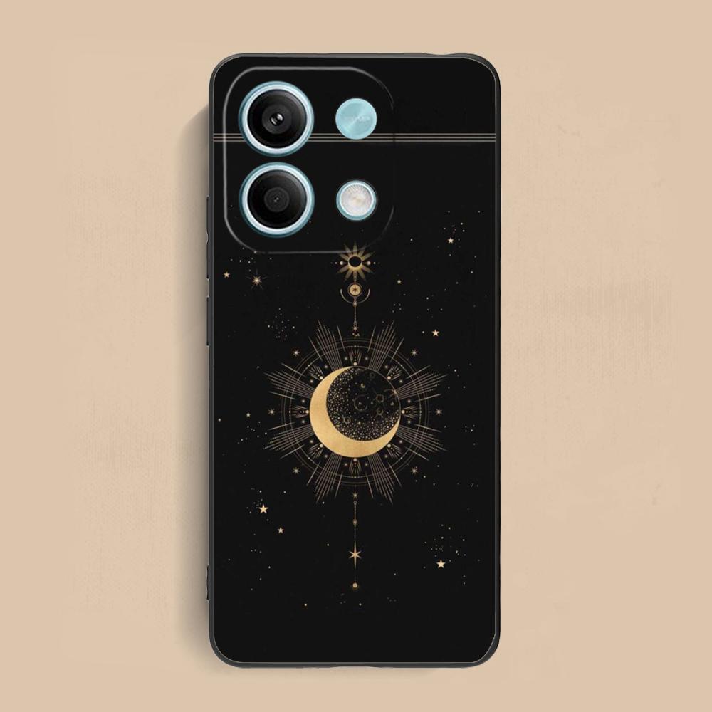 Sun Moon Mobile Cell Phone Case for Xiaomi Redmi Note 14 13 12 11 S Pro Plus 4G 5G Colorful Printing Cover Luxury Cover Pretty