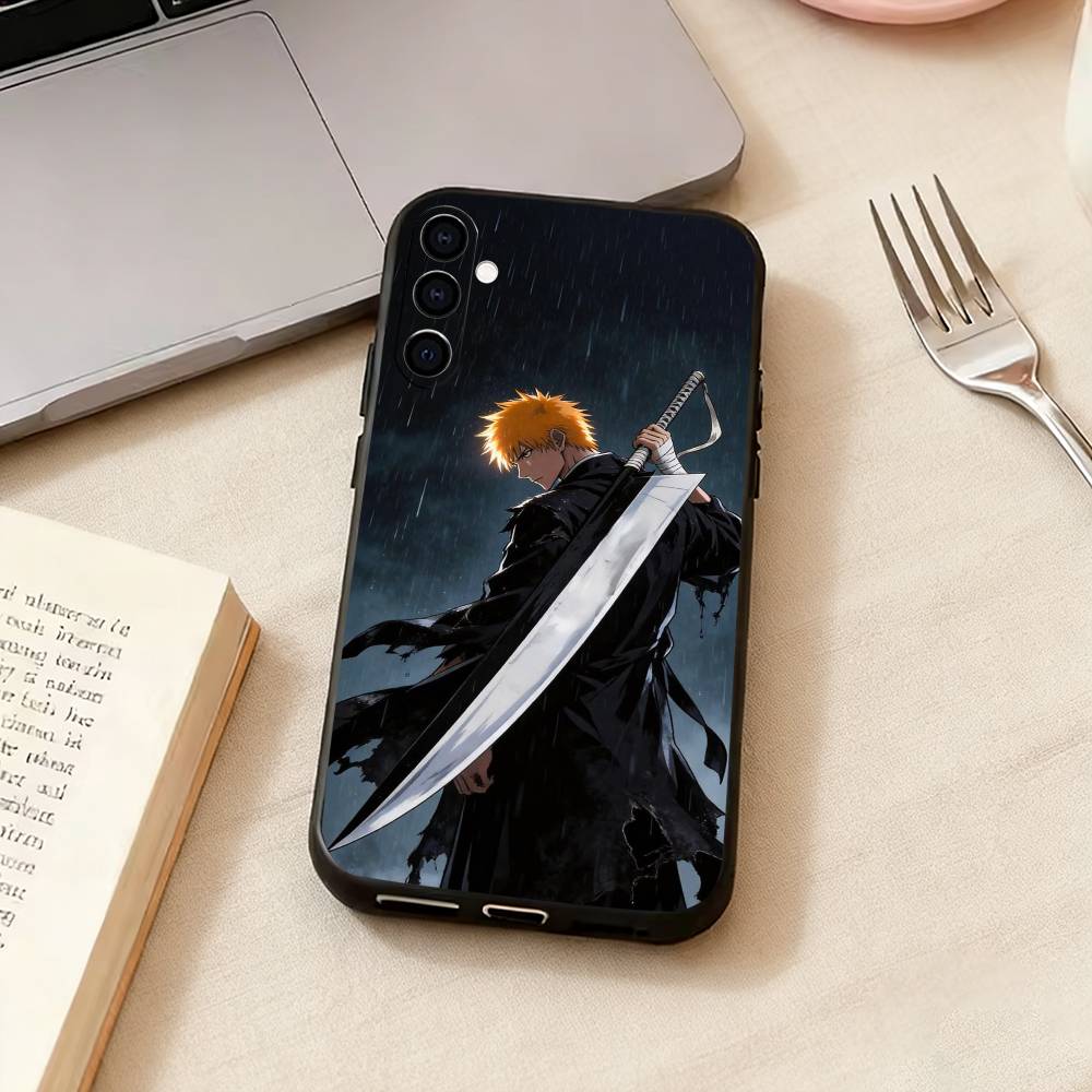 B-Bleachs K-Kurosaki-i Ichigo Phone Case Black Silicone Soft For Samsung Galaxy A73,A72,A71,A70,A53,A52,A51