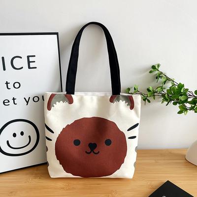 Commuter Japanese Cartoon Ins Shoulder Large Capacity Student Cloth Bag Tote Versatile Student Class Canvas Tote Bag