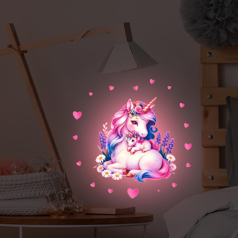 Malowane Dziecięce Jednorożec Stokrotka Serce Naklejki Dekoracyjne na Ścianę do Pokoju Dziecięcego Upiększenie Ścian