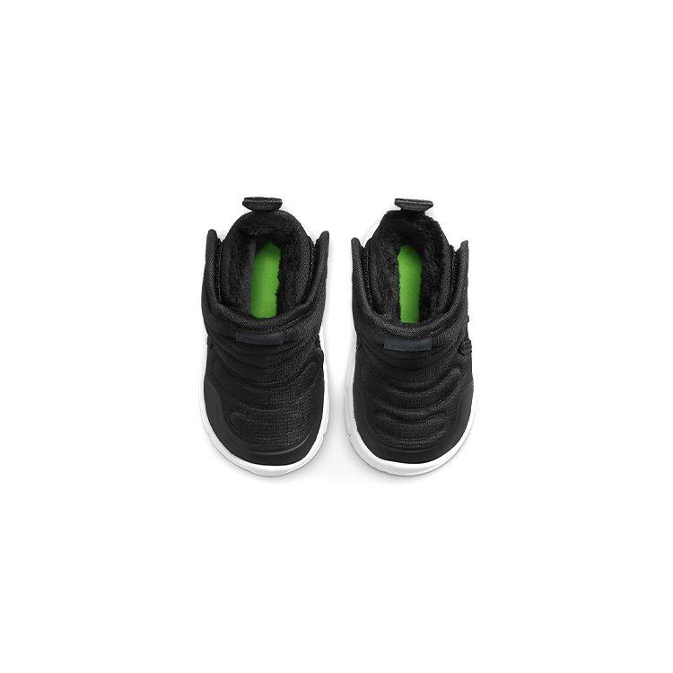 Nike Novice Comfortable Slip Resistant Cushioning Abrasion Resistant Thermal High top Toddler Shoes Black Silver AV8338-005