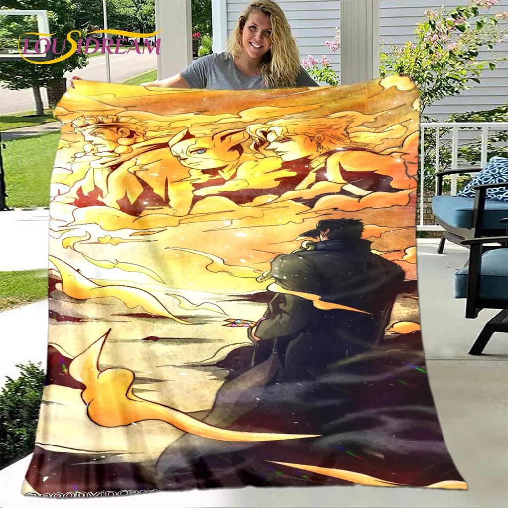 Anime Jojo's Bizarre Adventure Soft Plush Blanket,Flannel Blanket Throw Blanket for Living Room Bedroom Bed Sofa Picnic Cover