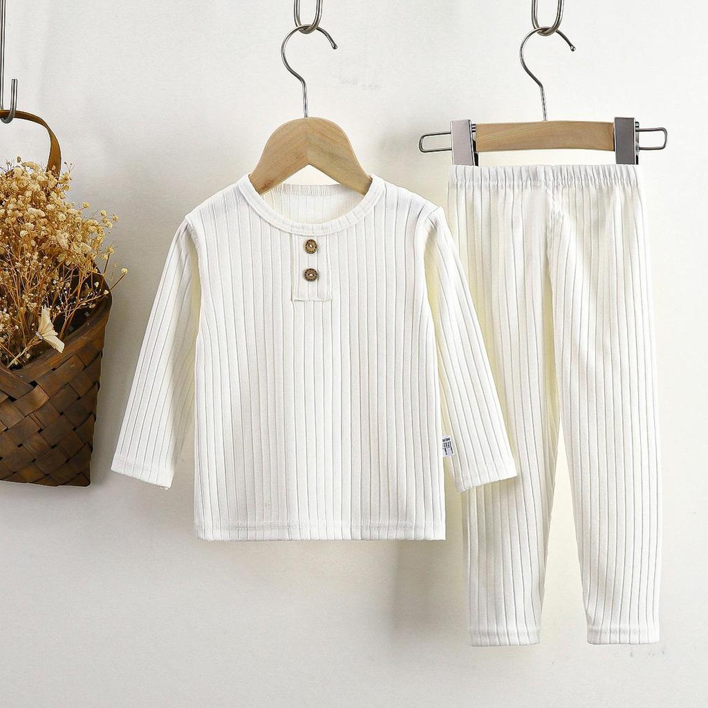 Children's Underwear Set, Korean Edition Spring New Clothes, Boys' De Rong Girls' Baby, Keng Tiao Home Clothes, Children's Clothing