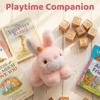 Fluffy Plush Rabbit Pillow Interactive Stuffed Animals Rabbit Toy  Kids Gifts