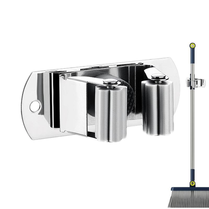 1Pcs Wall Mounted Mop Organizer Holder Wall-Mounted Waterproof Mop Storage Rack Broom Hanger Hooks Household Tools