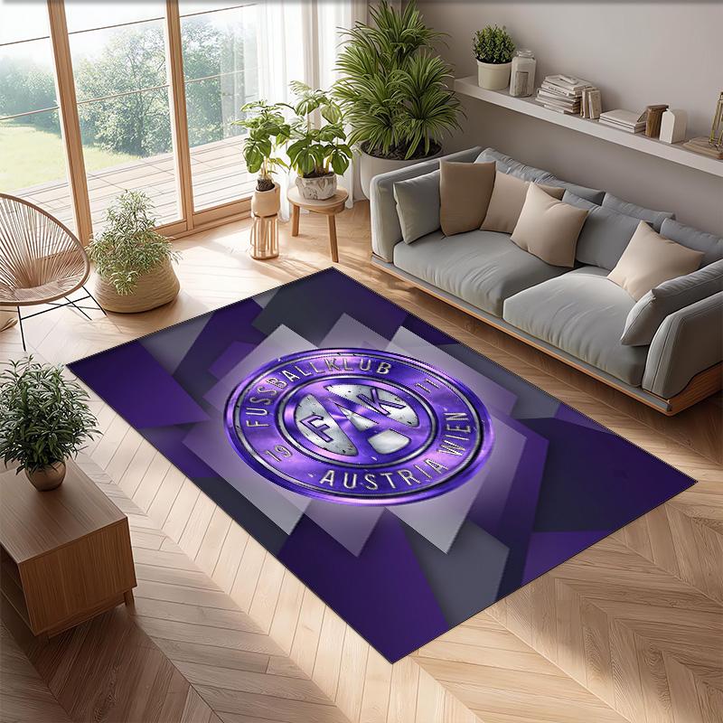 Austria Wien FC Soccer Football Pattern Soft Area Rug Non Slip Indoor Floor Carpet Sports Decor Mat for Bedroom