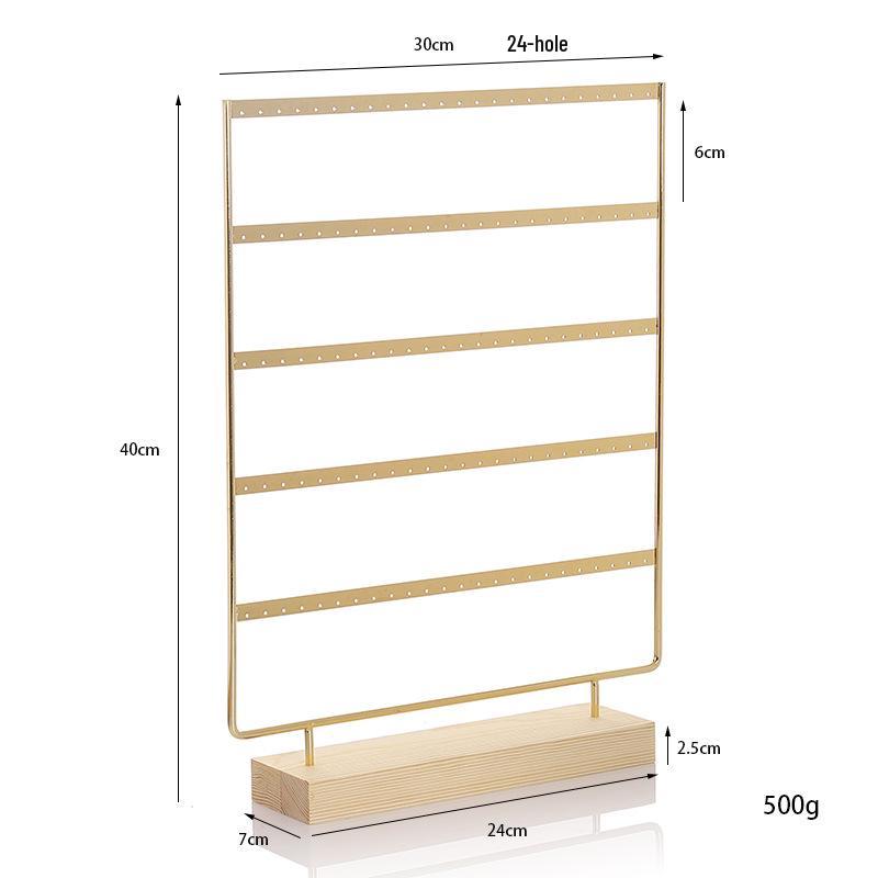 Solid Wood Iron Art Earring Holder Jewelry Display Stand for Home Storage and Hanging Ear Studs.