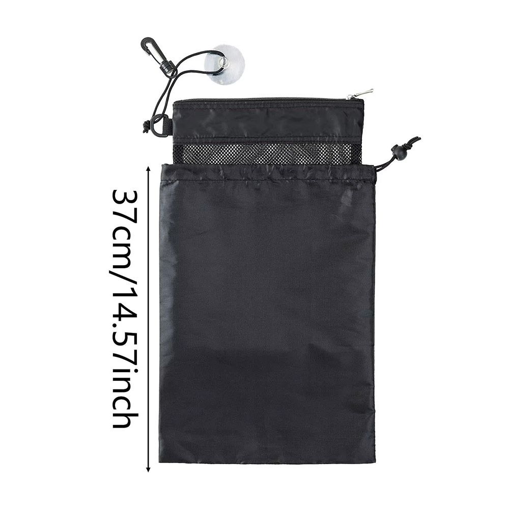 New Black Mesh Drawstring Drawer Wash Bag Lightweight Compact Hanging Bath Bag Toiletry Organizer Toiletry Bag Bathroom