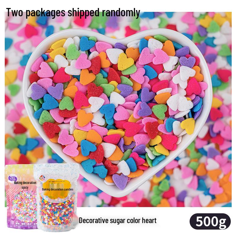 Bunte Zuckerformen: Herzen & Kurven zum Dekorieren von Kuchen, Desserts & Donuts