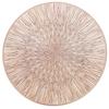 Round Placemats Gold Metallic Placemats 15in PVC Decoration Easy Clean Wipeable Non-Slip Stain Heat Resistant Table Place Mats