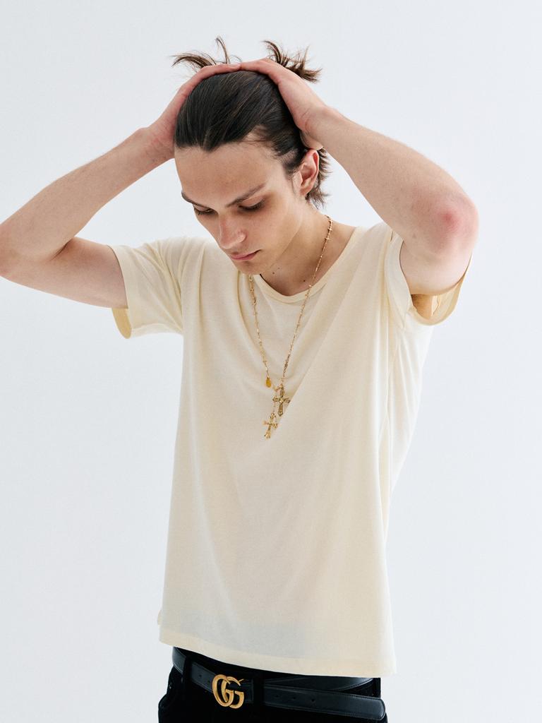 GOZER Under Half T-Shirt_Cream