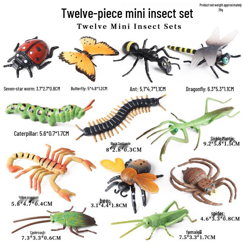 Wildlife Simulation Set: Gray Wolf, Hedgehog, Red Fox, Tree Frog, Wild Boar, Chipmunk, White-tailed Deer - Perfect Christmas Gift