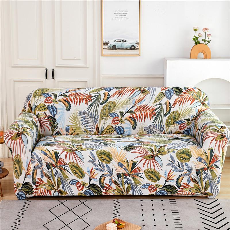 

Эластичные чехлы с цветочным принтом, эластичные чехлы для диванов для гостиной, угловой чехол для дивана, секционный чехол для кресла 1/2/3/4 сиденья 3-seater 190-230cm