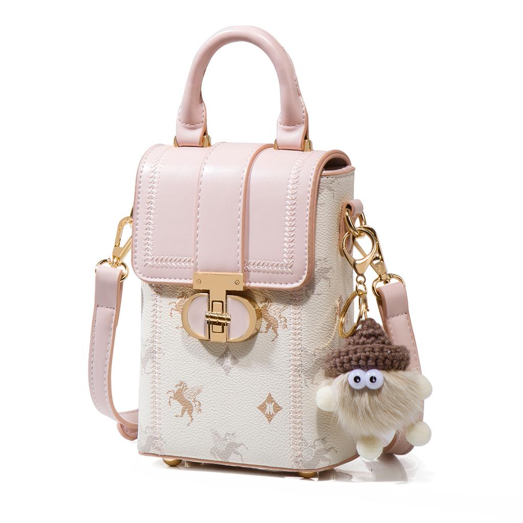 Mobile Phone Bag Pegasus Pink, Girlfriend Bag, Gift Bag, Women'S Bag, Handbag, Daily Commute