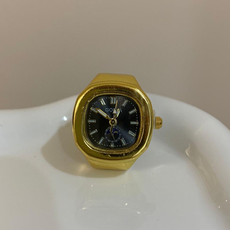 Ring Watch Selling Mini Finger Watch Creative Alloy Shell Finger Square Dial Couple Men And Women