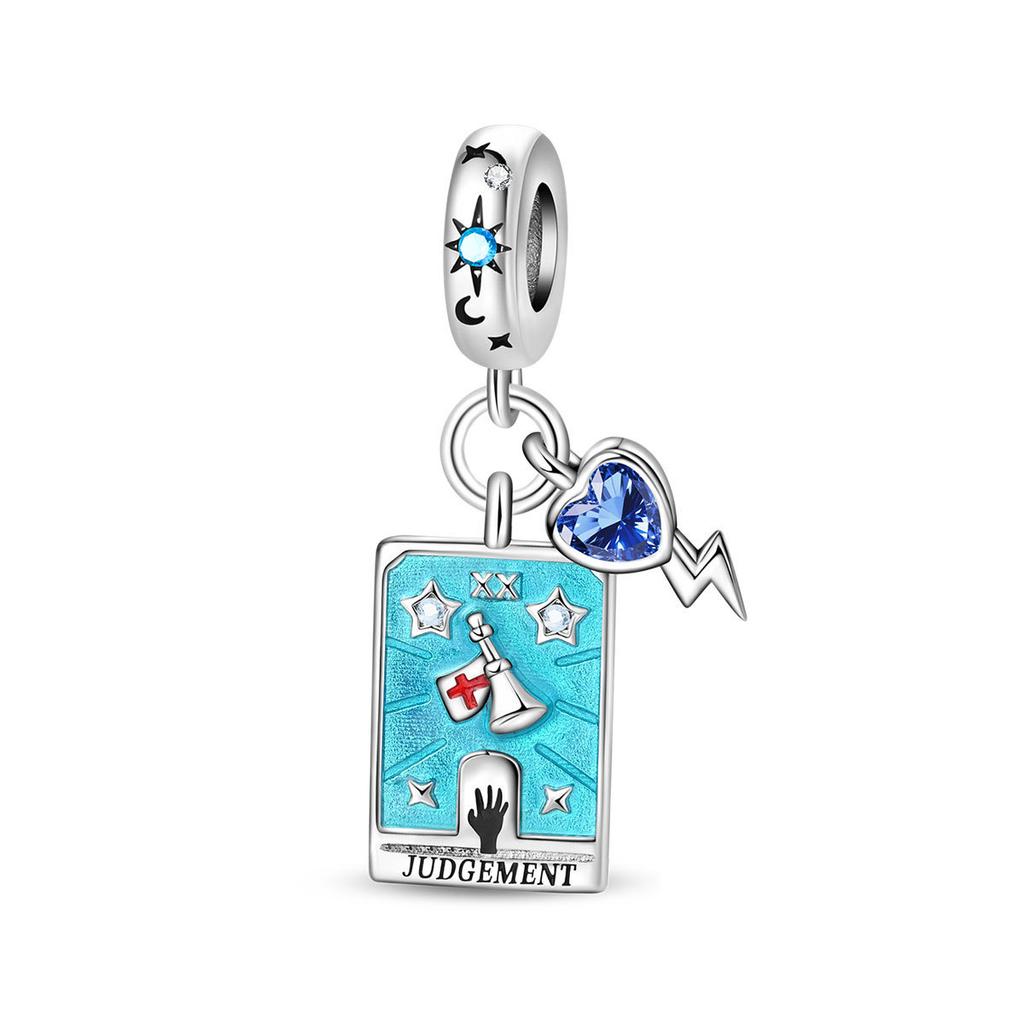 S925 Silver DIY Bracelet Charms Tarot Theme Sun Moon Stars Pendants Beads Kit
