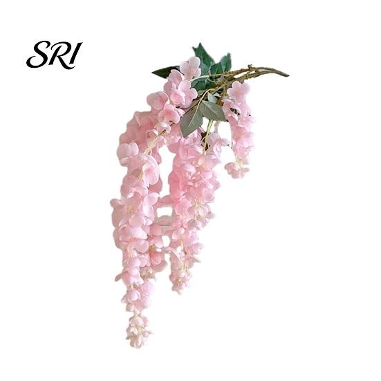 Decorative Flowers Artificial Wisteria Flower Fake Hanging Vine with Long Stem Wedding Faux Bouquet for Tall Vase Home Party Decor Floral Arrangement