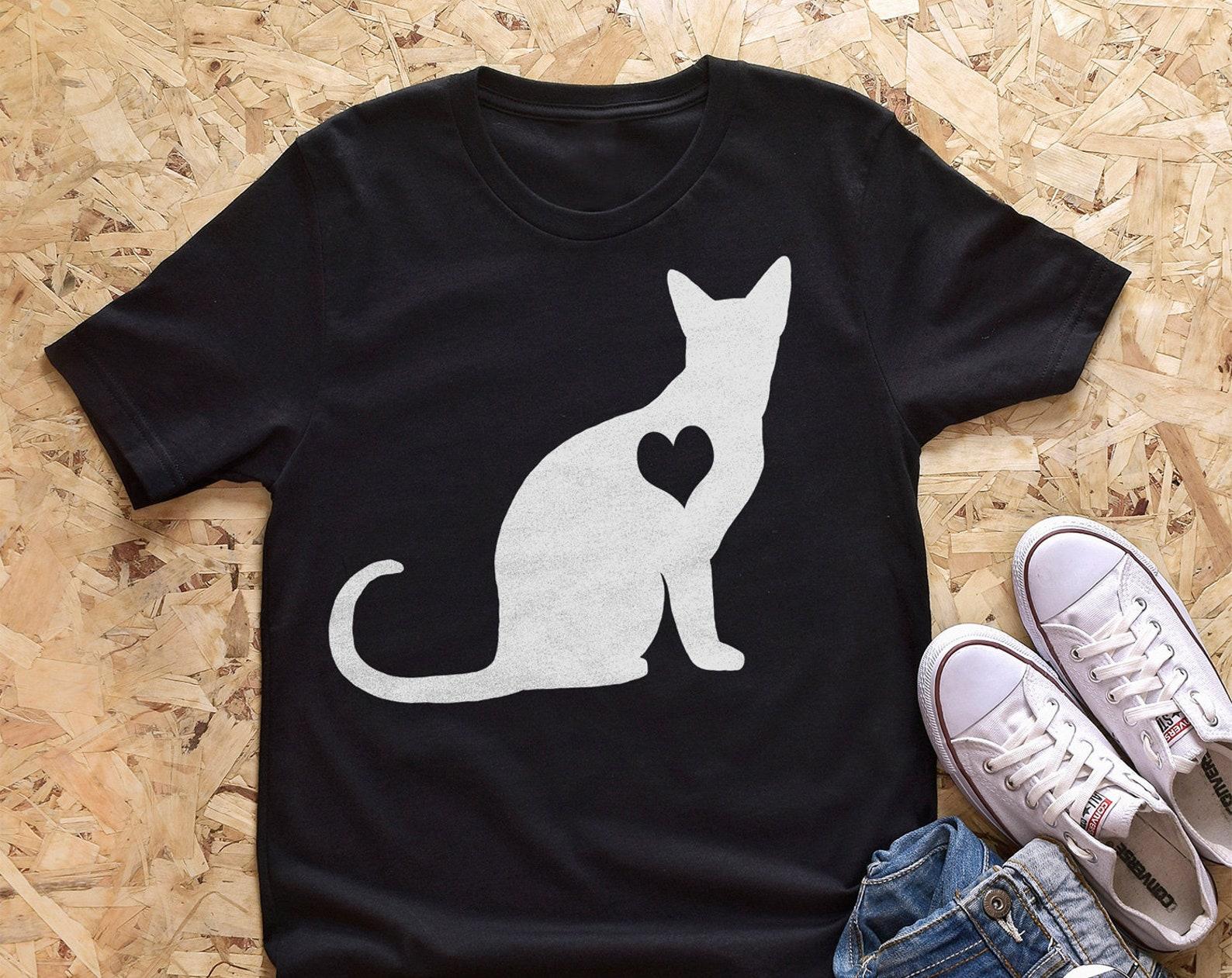 Cat Shirt, , Cat Lover Gift, Cute Cat T-shirt, Cat Lover Tshirt, Pet Graphic Tee, Cat Lover Top, Gift For Her, Him, Birthday, Navy 140