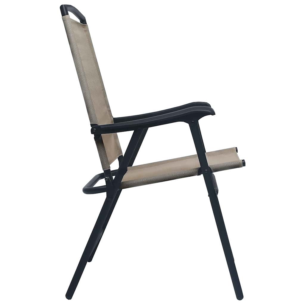 vidaXL Klappstühle, 2 Stück, Textilene Taupe