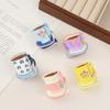 Cute Coffee Cup Hair Clip Flower Small Hair Claw Personalized Acetate Hair Claw  Daily