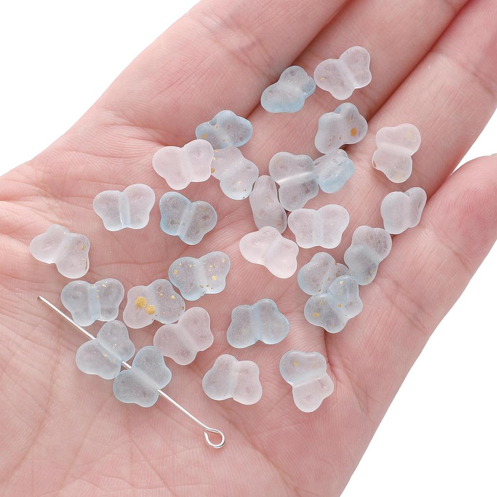 Cute Butterfly Acrylic Charms Assorted Beads for DIY Jewelry Craft 70 Pcs