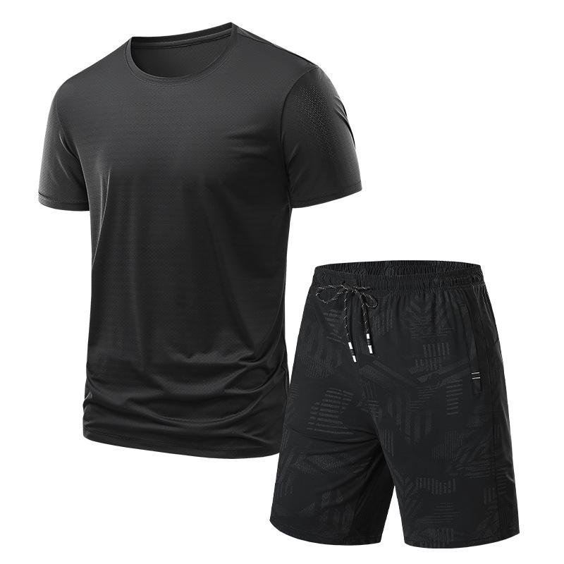 Breathable Sports Suit T-shirt Men's Shorts Casual Two-piece Suit Men's Lightweight Breathable Quick-drying