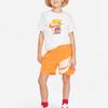 Nike Anime Print Logo Crew Neck Short Sleeve T-Shirt Kids Tops White FV5346-100