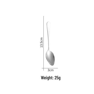 ZISIZ Korean Stainless Steel Long Handle Thickened Spoon Set