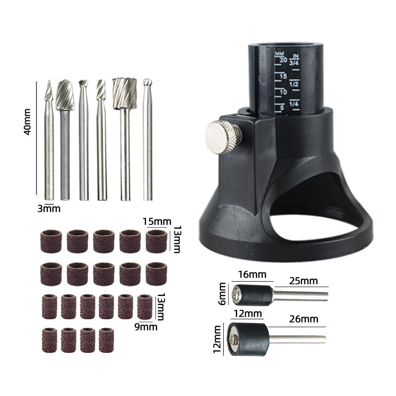 Guide Attachment Twist Drill Bit Rotary Router Milling Cutter Wood Carving Tool Kit Dedicated Locator Woodwork Tool For Dremel