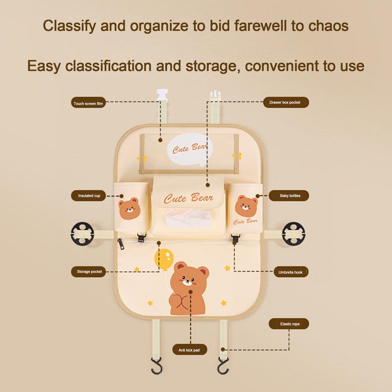 Car Storage Pocket Document Toy Storage Hang Bags Vehicle Seat Storage Hanging Bag Car Decorations Accessories