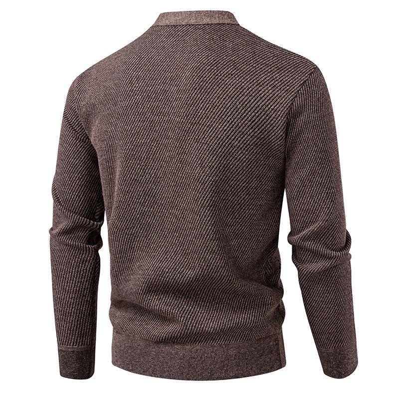 Men's Cardigan Sweater Jackets Cable Knitted V Neck Button Up Sweaters Ribbed Cardigan Sweater Jacket Business Casual Long Sleeve Sweaters for Men