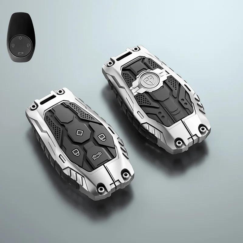 Styling Mouldings Zinc Alloy Car Smart Remote Key Cover Case Protector Holder Shell Bag For Leapmotor T03 S01 C11 C01 Type Keych