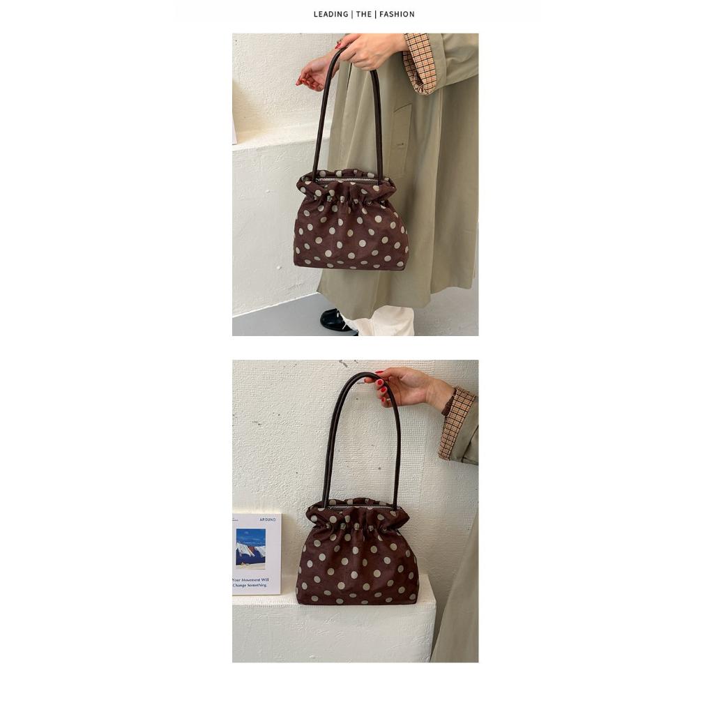 Handbag Women Faux suede Drawstring Daily Commute