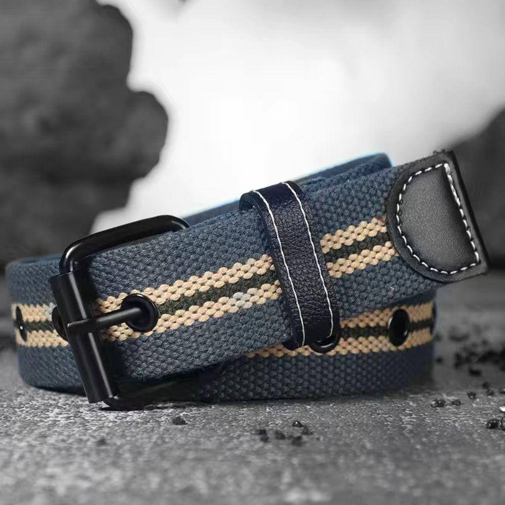 Cintos de Cintura de Fivela de Liga da Moda Tecido Respirável Faixa de Cintura Esportes ao Ar Livre Cinto de Lona de Nylon