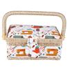 Household Fabric Craft Handmade Sewing Basket Thread Needle Storage Box Organizer