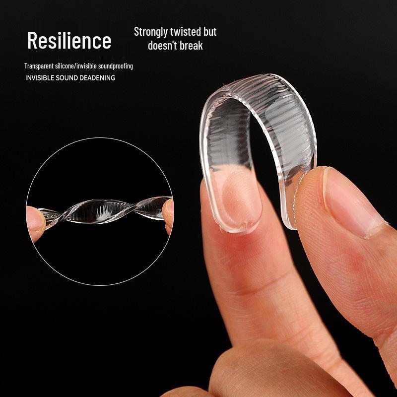 Reusable Transparent Silicone Anti-Collision Strip & Non-Slip Pad for Cabinets, Drawers, Glass, and Walls