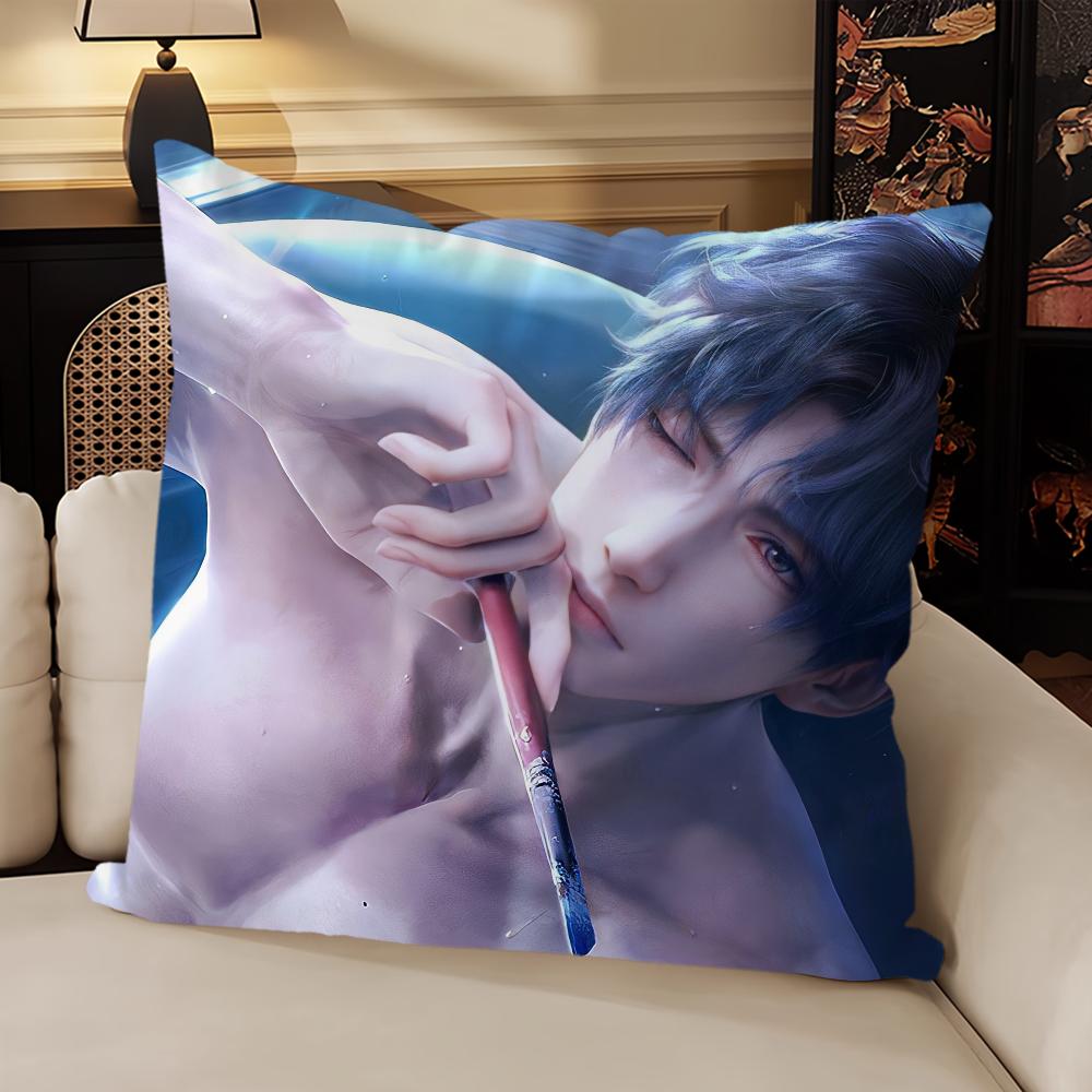 Hot Game Love And Deepspace Pillow Case Sofa Living Room Bedroom Headboard Backrest Cushion Square Cushion Nap Time