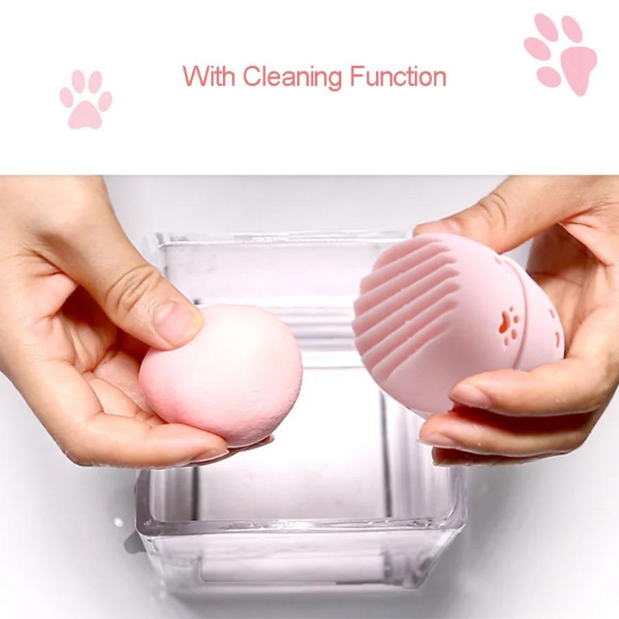 1PC Beauty Powder Puff Blender Holder Sponge Makeup Egg Drying Case Portable Soft Silicone Cosmetic Blender Sponge Box Holder