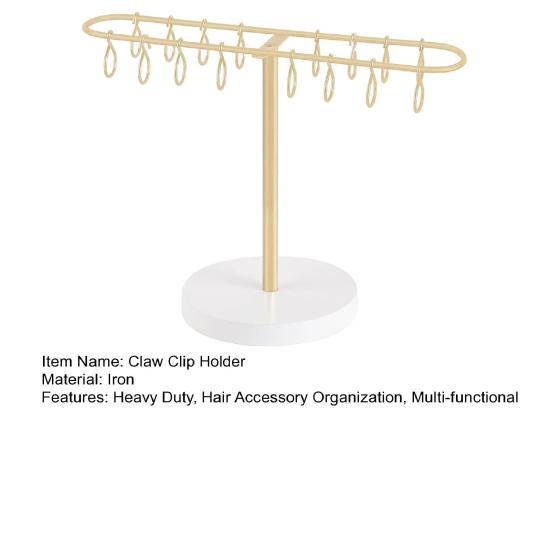 Metall-Haarklammer-Organizer, robuster Halter für 16 Haarklammern, für Badezimmer, Schlafzimmer, Frisiertisch, Damen und Mädchen, Aufbewahrungsständer für Haar-Accessoires