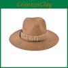 Summer Wide Brim Straw Hat With Uv Sunshade For Casual And Outdoor Fashion