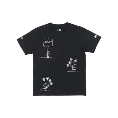 New Era Peanuts Snoopy Collaboration Short Sleeve Size 140 YTH SS CT TEE PEANUTS BLK Kids' & T-Shirt, Black,