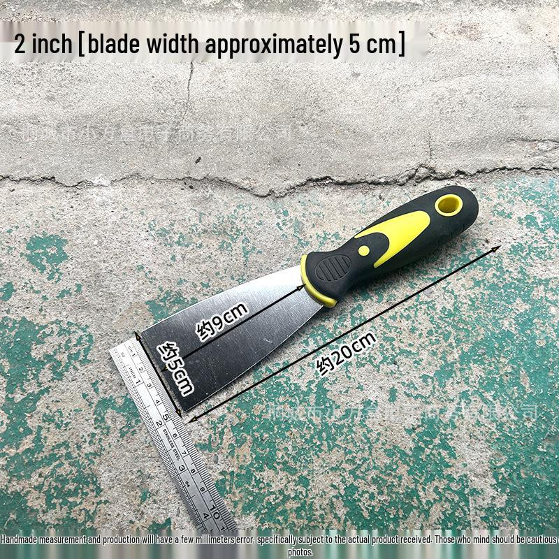 Stainless Steel Putty Knife with Dual-Color Handle and Mirror Finish