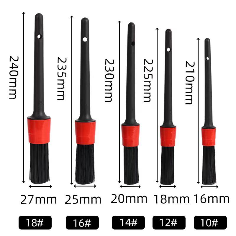 5-Piece Car Detailing Brush Set: Multifunctional Air Vent, Crevice, and Bristle Brushes for Cleaning