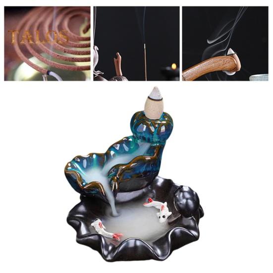 Backflow Decoration Incense Burner Relaxing Ceramics Attractive Gift Giving Backflow Incense Burner Office Supply