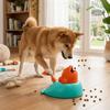 Fun Whale Shape Pet Treat Dispenser Toy Press Mechanism Anti-slip Base Food Puzzle Toy Plastic Dog Slow Feeder Cat Enrichment