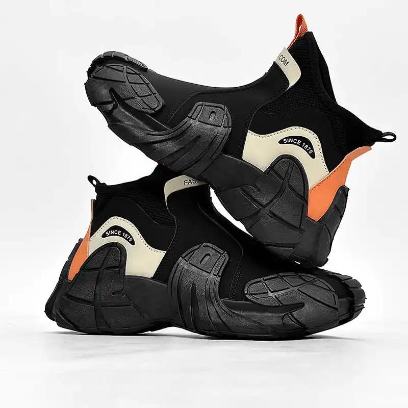 Fashion Pipe Boots Rubber Sole Cheap Products From China Vulcanize Cheap Men's Sneakers Summer Shoes Man Sports Seasonal