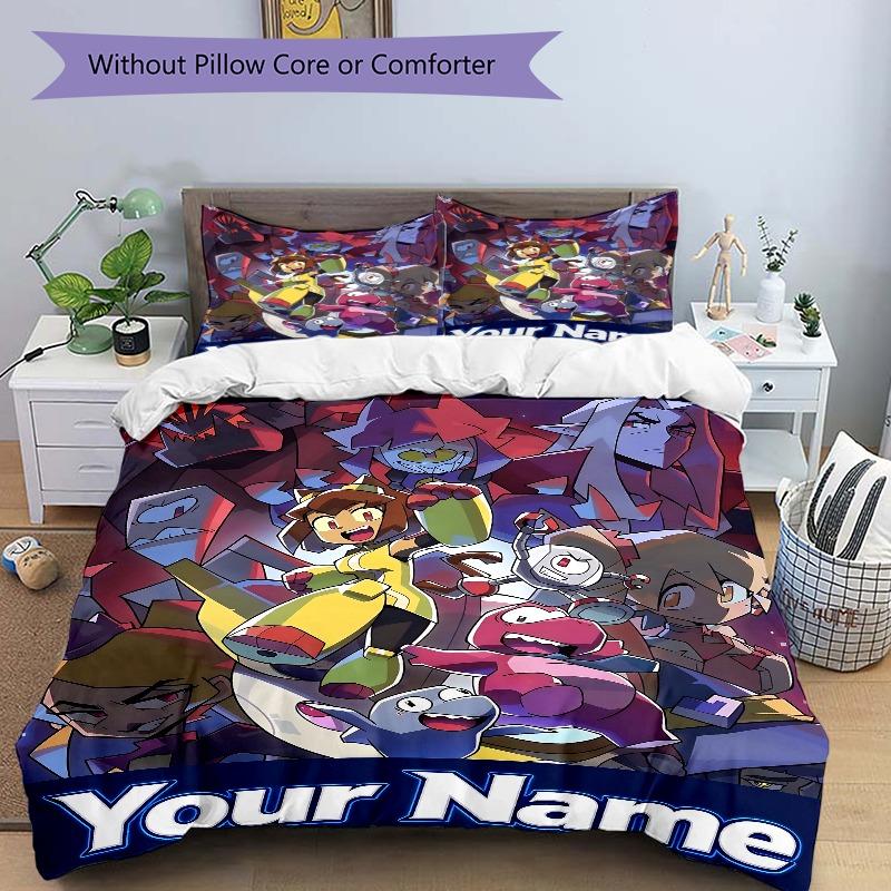 Anime Fantasy Adventure Illustration Bedding Set Personalized Washable Custom 3Pcs Duvet Cover Pillowcases Soft Microfiber Home Bedroom Gift