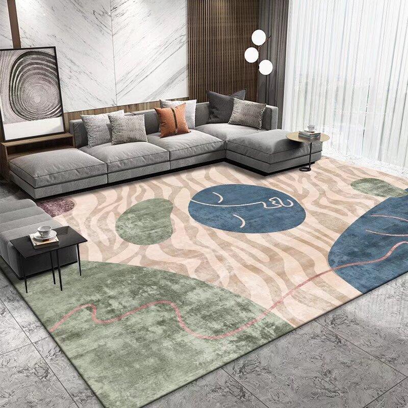 Light Luxury Geometric Large Carpets for Living Room Modern Decoration Home Bedroom Rug Soft Non-slip Coffee Tables Mat 200x300