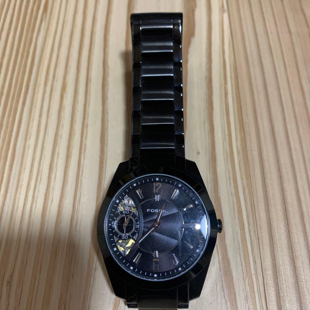 Used Clock black FOSSIL